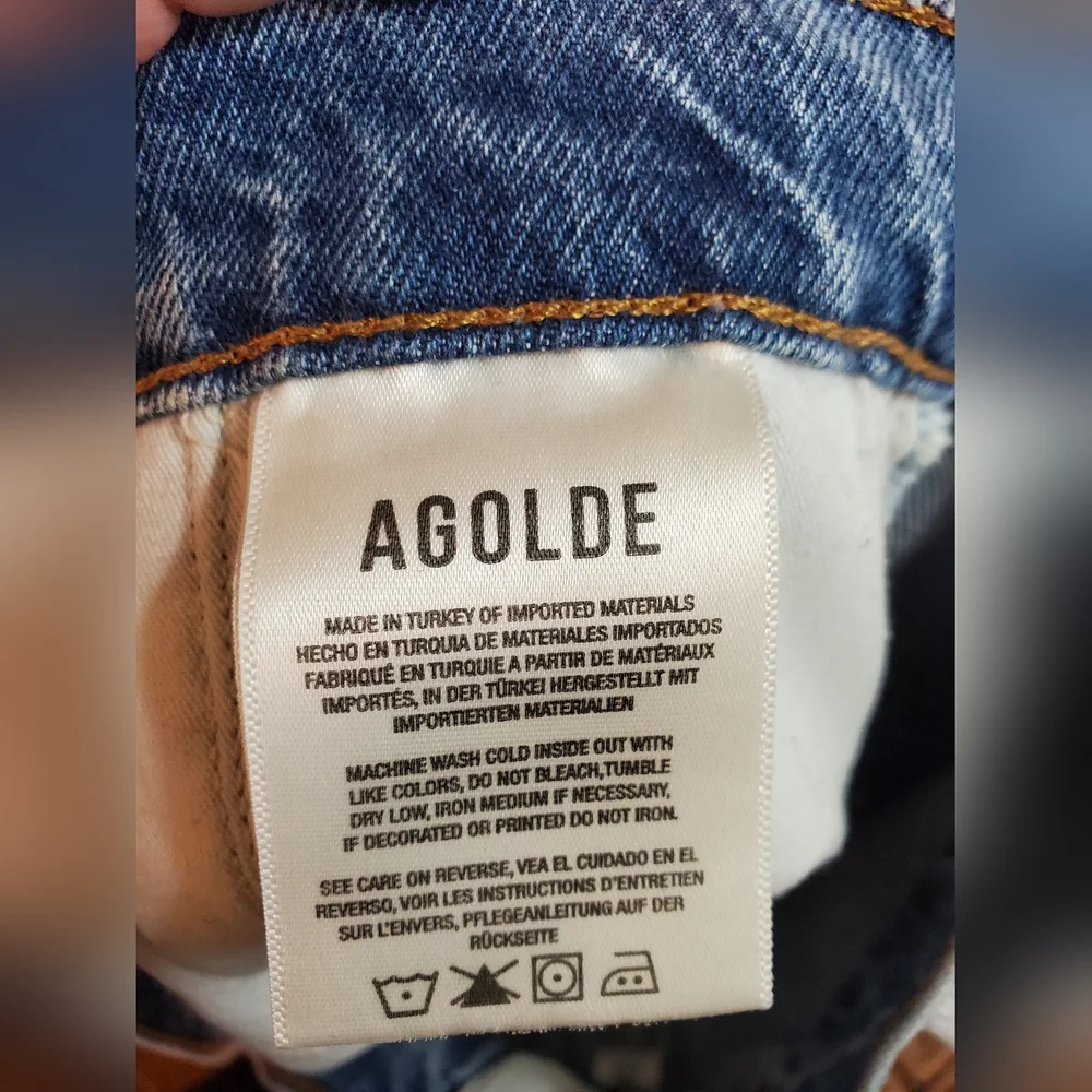 Agolde Belted Raw Hem Denim Skirt - Picture 9 of 9
